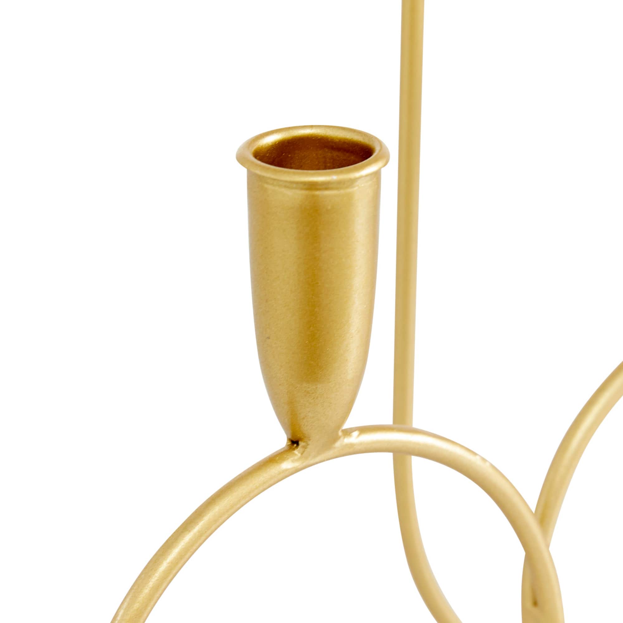 CosmoLiving by Cosmopolitan Gold Metal Contemporary Candelabra